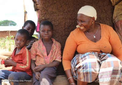 Isabella, 50, fled with her family from Quissanga District in 2020 and is currently living with her husband, children, and grandchildren at the Nanjua B internally displaced persons relocation site.