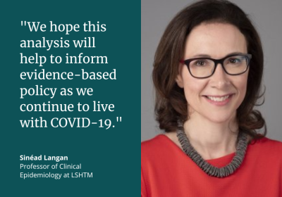 Professor Sinéad Langan: "We hope this analysis will help to inform evidence-based policy as we continue to live with COVID-19.”
