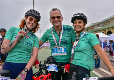 LSHTM riders at London to Brighton Cycle 2026.