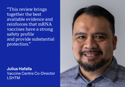 Julius Hafalla: This review brings together the best available evidence and reinforces that mRNA vaccines have a strong safety profile and provide substantial protection.