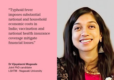  “Typhoid fever and its associated antibiotic resistance impose a considerable financial burden on the nation and on affected Indian households. For many, out-of-pocket costs for typhoid treatment are so high that they limit their ability to meet basic livelihood needs. Implementing vaccination programmes, responsible antibiotic use, and expanding social health insurance coverage can mitigate the economic impact of this disease at the national level.” Dr Vijayalaxmi Mogasale, Joint PhD Candidate, LSHTM-Naga