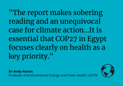 Andy Haines comments on IPCC report