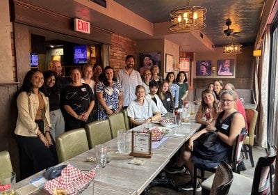 LSHTM Toronto Alumni Chapter gathering in a pub