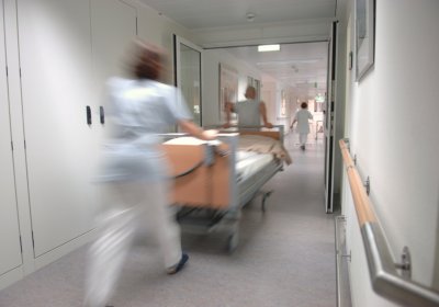  Busy hospital corridor