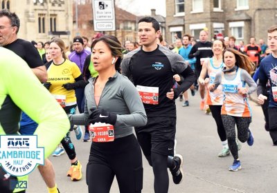 Former LSHTM student and current staff member Sara Strout (grey top) leading the pack in the heart of the city