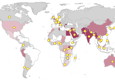 Image showing the nearly 200 members from 45 countries of the Global Typhoid Genomics Consortium. 