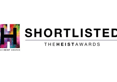 The words 'Shortlisted HEIST Awards' beside the HEIST logo