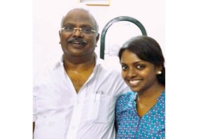 Dr Kuganantham Periaswamy and his daughter, Hamsadvani Kuganantham