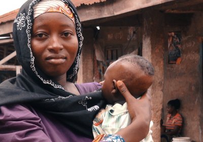 Woman and her baby in Nigeria.