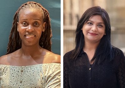 LSHTM Scholars Neema Kailembo and Sheefat Sabnam  