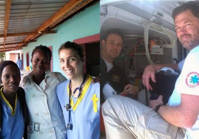 Two images of PDTN Nursing Students in the field