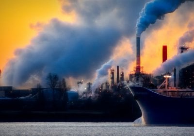 Caption: Factory smoke / global warming. Credit: Pixabay
