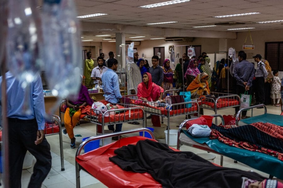 The emergency ward of the ICDDRB central hospital in Mohakhali, Dhaka