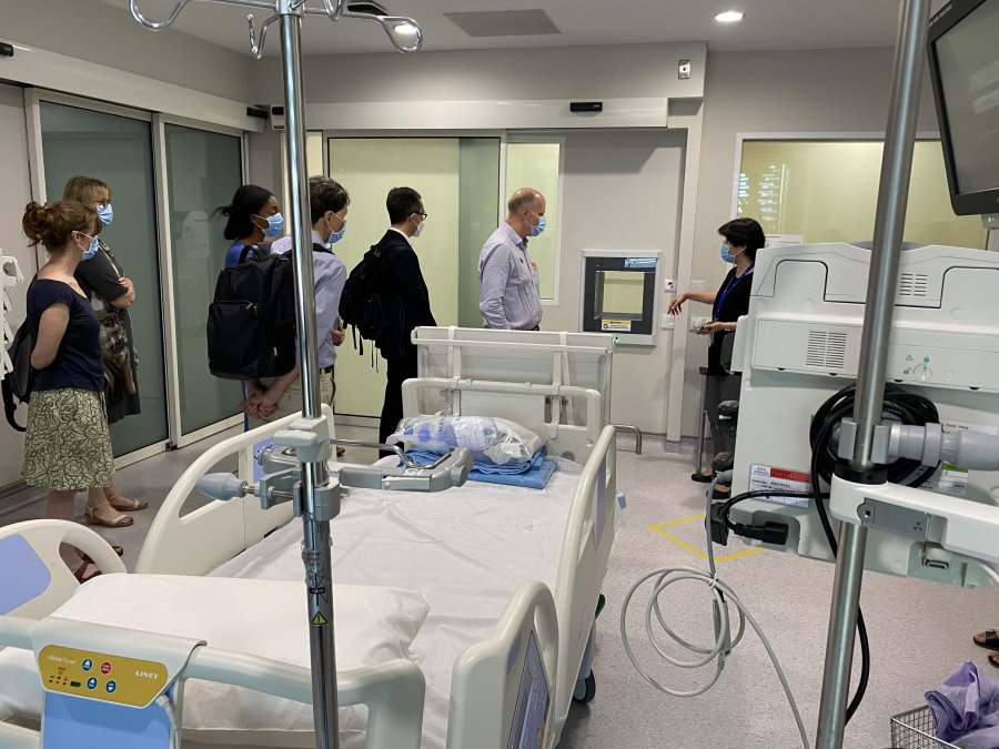 Deployable members of the UK-PHRST at a new ward for COVID-19 cases at the Singapore National Centre for Infectious Diseases, March 2020