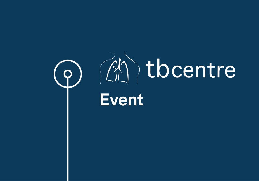Blue background with TB centre logo