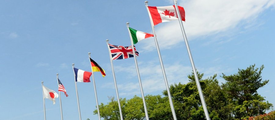 Flags of G7 nations