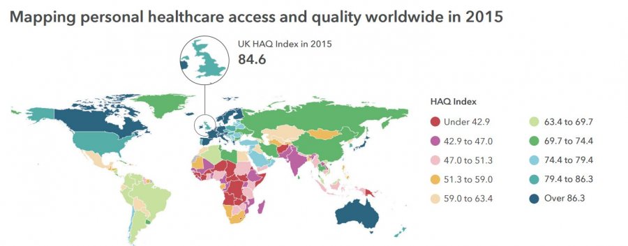 Image: Mapping personal healthcare access and quality worldwide in 2015
