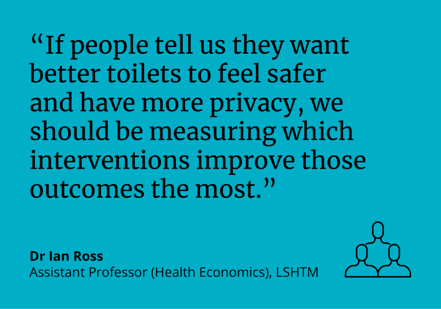 Dr Ian Ross said: "If people tell us they want better toilets to feel safer and have more privacy, we should be measuring which interventions improve those outcomes the most."