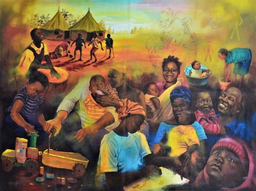 ‘Let Hope Grow’ by Ronald Mugabe (Acrylic on canvas, 2018)