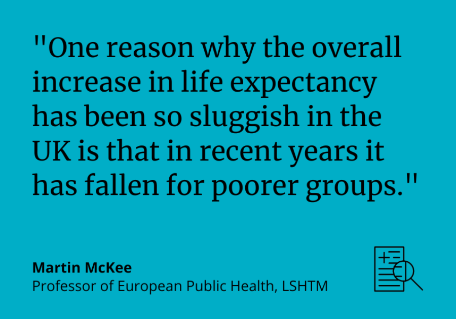 Martin McKee comments on the global life expectancy rankings