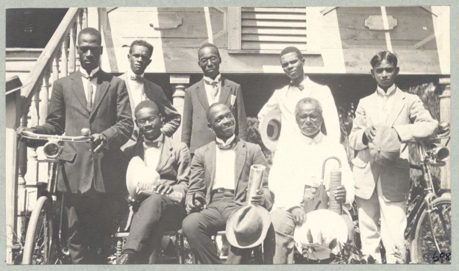 Rockefeller-directed hookworm treatment team in British Guiana, c. 1916.  