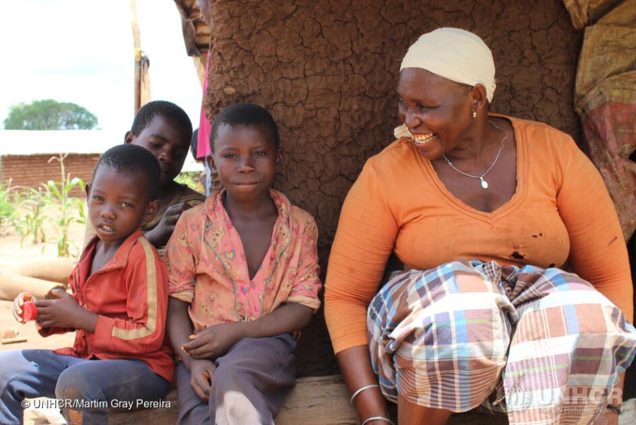 Isabella, 50, fled with her family from Quissanga District in 2020 and is currently living with her husband, children, and grandchildren at the Nanjua B internally displaced persons relocation site.
