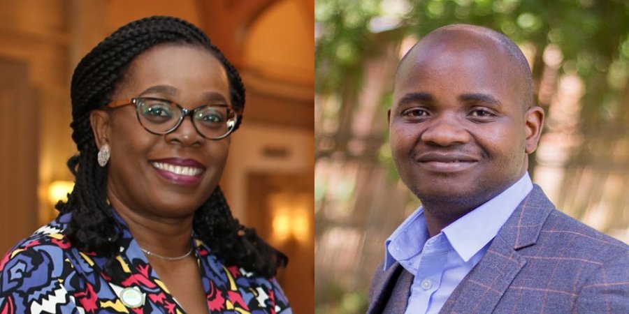 AMR Centre Publication Prize Winners 2021: Dr Uduak Okomo (left) and Dr Titus Divala (right)
