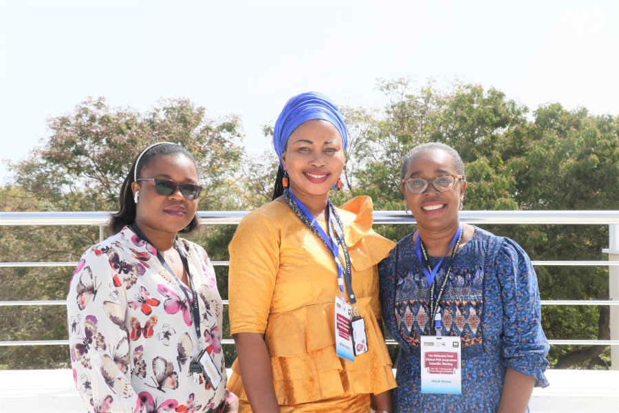 From left to right; Mrs Tientcheu Peggy-Estelle Mrs Saffiatou Darboe and Dr Uduak Okomo