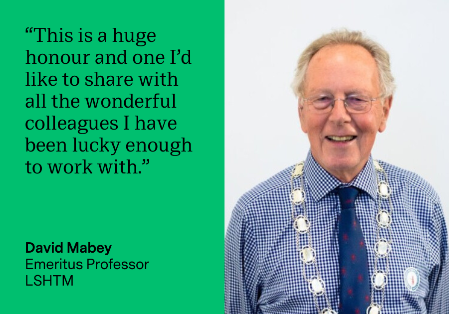 David Mabey quote card: This is a huge honour and one I'd like to share with all the wonderful colleagues I have been lucky enough to work with.
