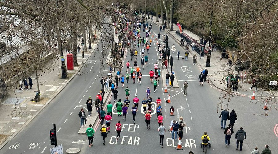 Bird's eye view of London Landmark Half Marathon