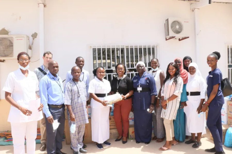 MRCG at LSHTM study led by Dr Uduak Okomo donates cleaning materials to EFSTH