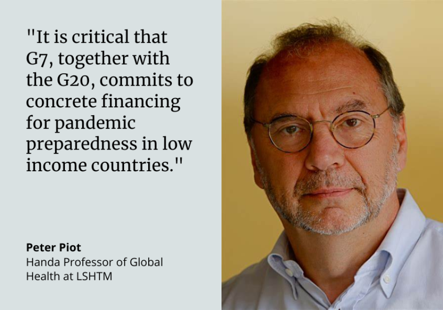 Peter Piot quote card for G7