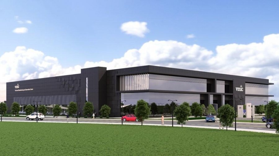 Artist&#039;s render of the Vaccines Manufacturing Innovation Centre