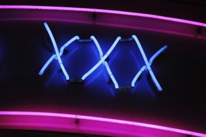 XXX neon sign
