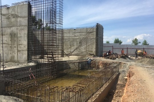 Construction of a new water reservoir in Uvira