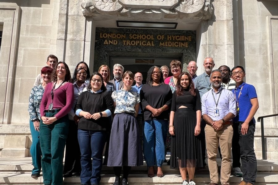 Picture of PharmacyFirst team in September 2025, outside of Keppel Street campus entrance