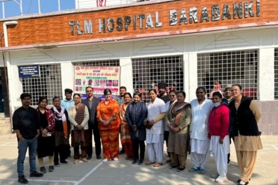 The Leprosy Mission Barabanki team in front of the hospital