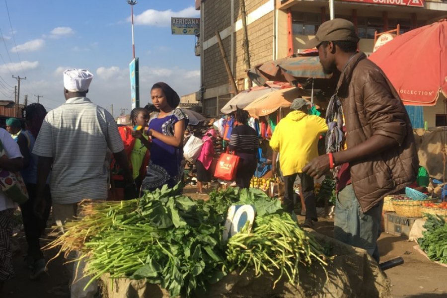Vegetable vendor in Dagoretti, Nairobi
