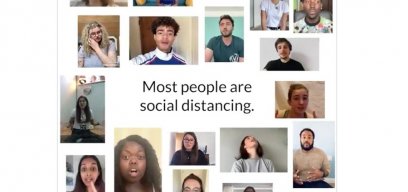 Young people contributing to the project Together in Spirit: A video to support social distancing among young people in the UK.