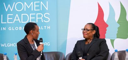 Two women at Women Leaders in Global Health event