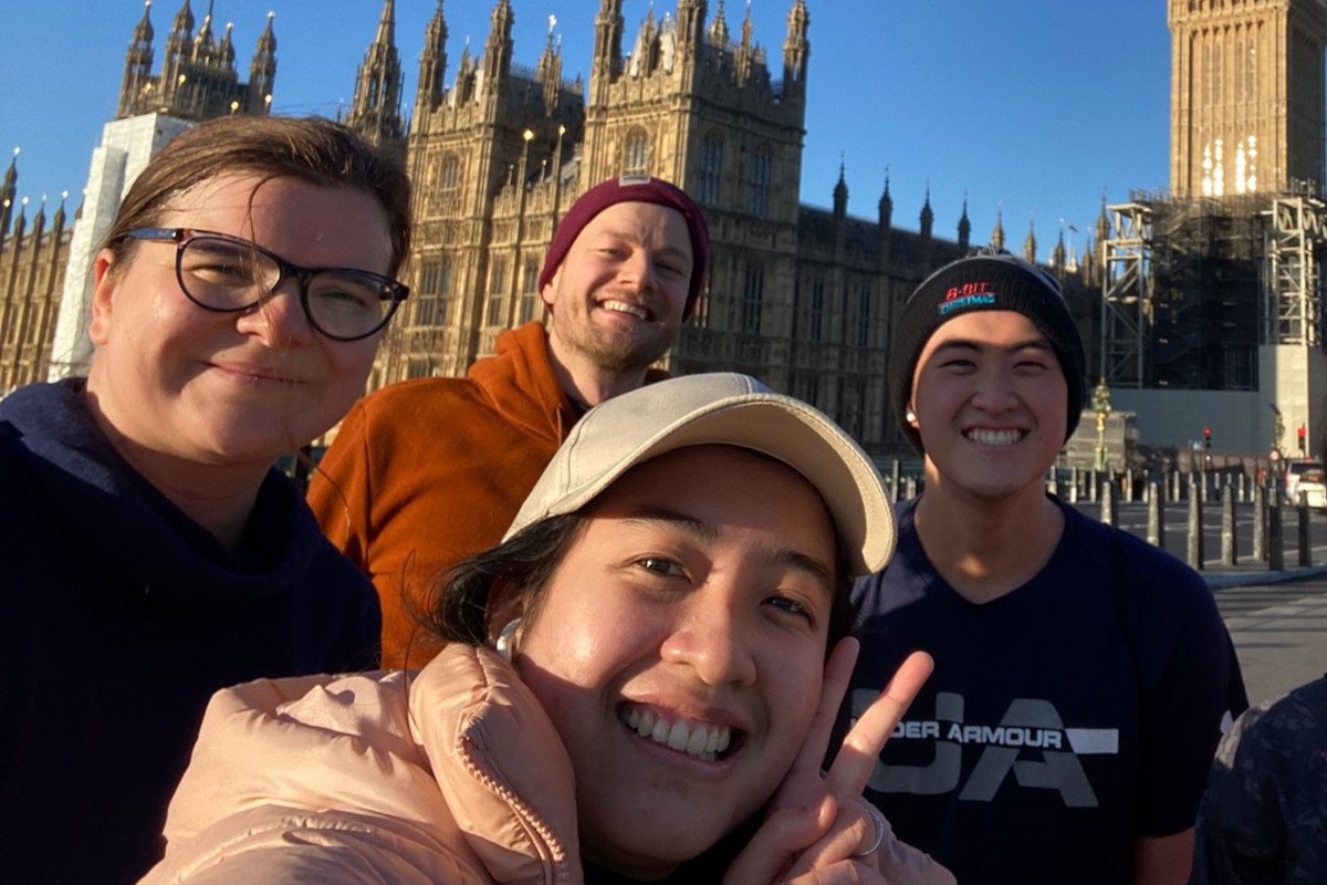 Camille Le Baron, Koen Verbeke, Gassani Amalia, Christopher Wong, LSHTM runners training in London