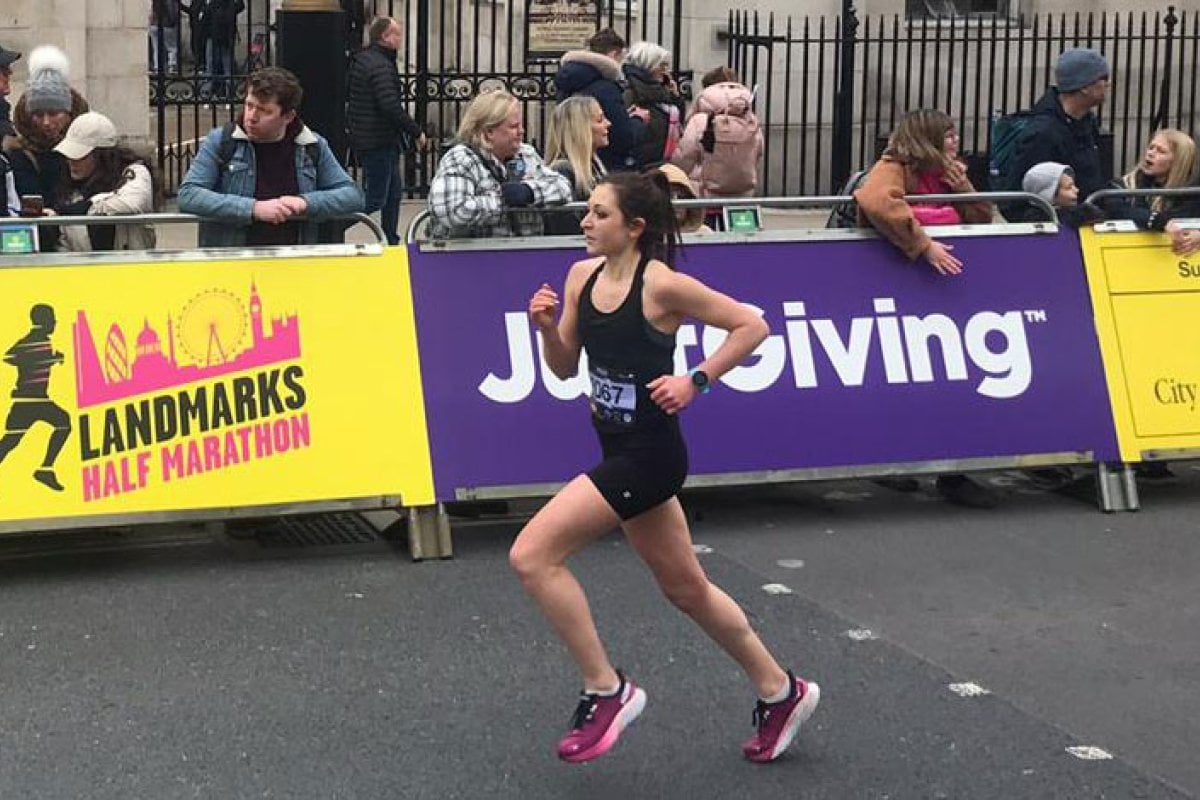Mollie Virgo during marathon