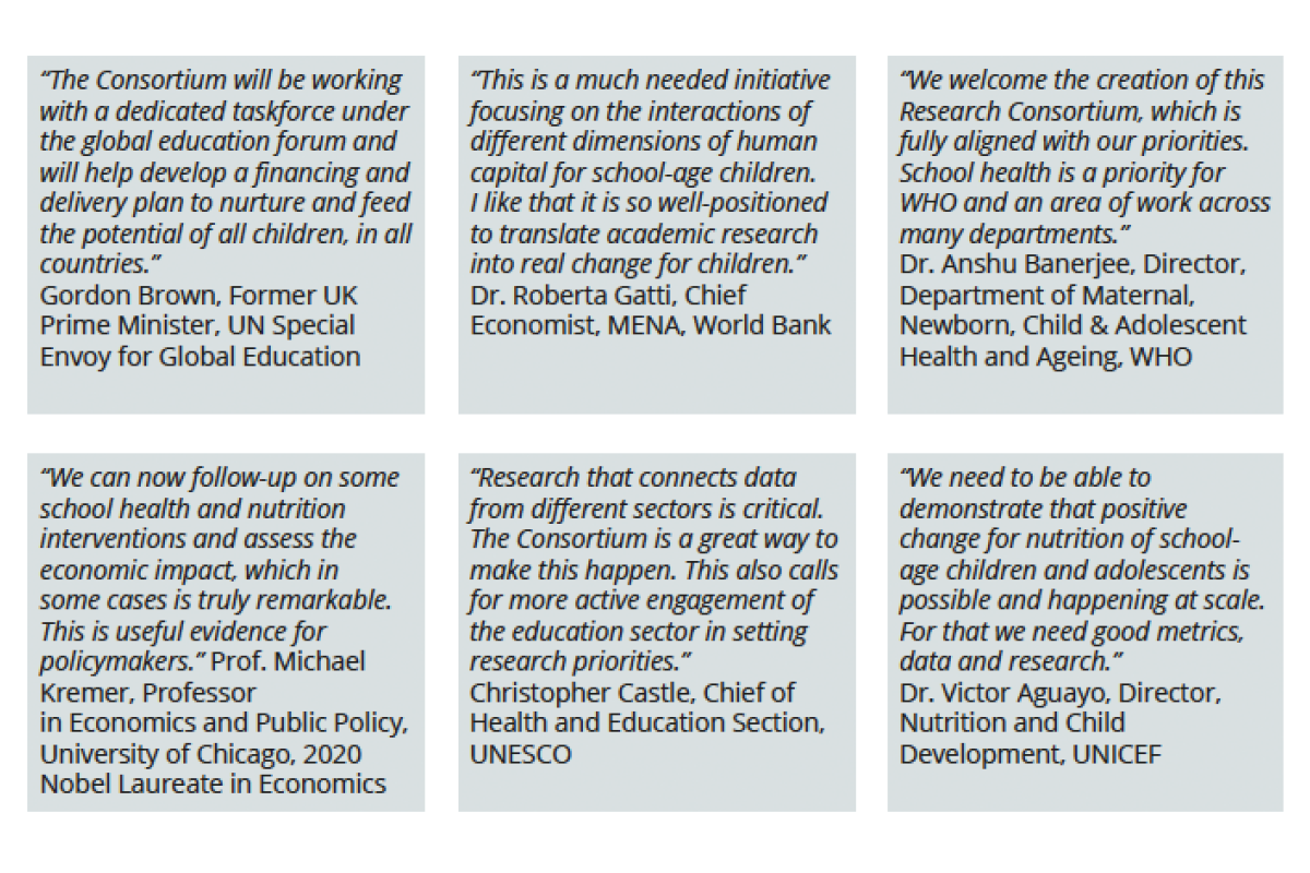 Quotes from notable people on school health