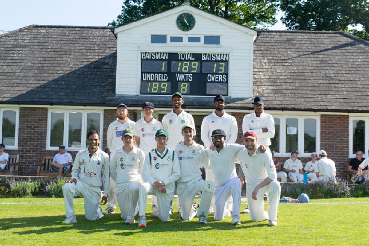 Val Curtis cricket match team photo