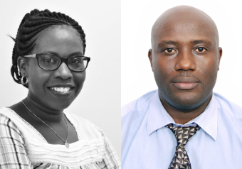 Photos of Peter Piot Fellows Doris Nyamwaya and Agaba Bosco