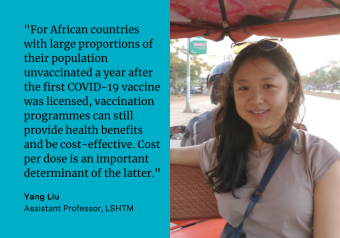 Dr Yang Liu said: “For African countries with large proportions of their population unvaccinated a year after the first COVID-19 vaccine was licensed, vaccination programmes can still provide health benefits and be cost-effective. Cost per dose is an important determinant of the latter.”