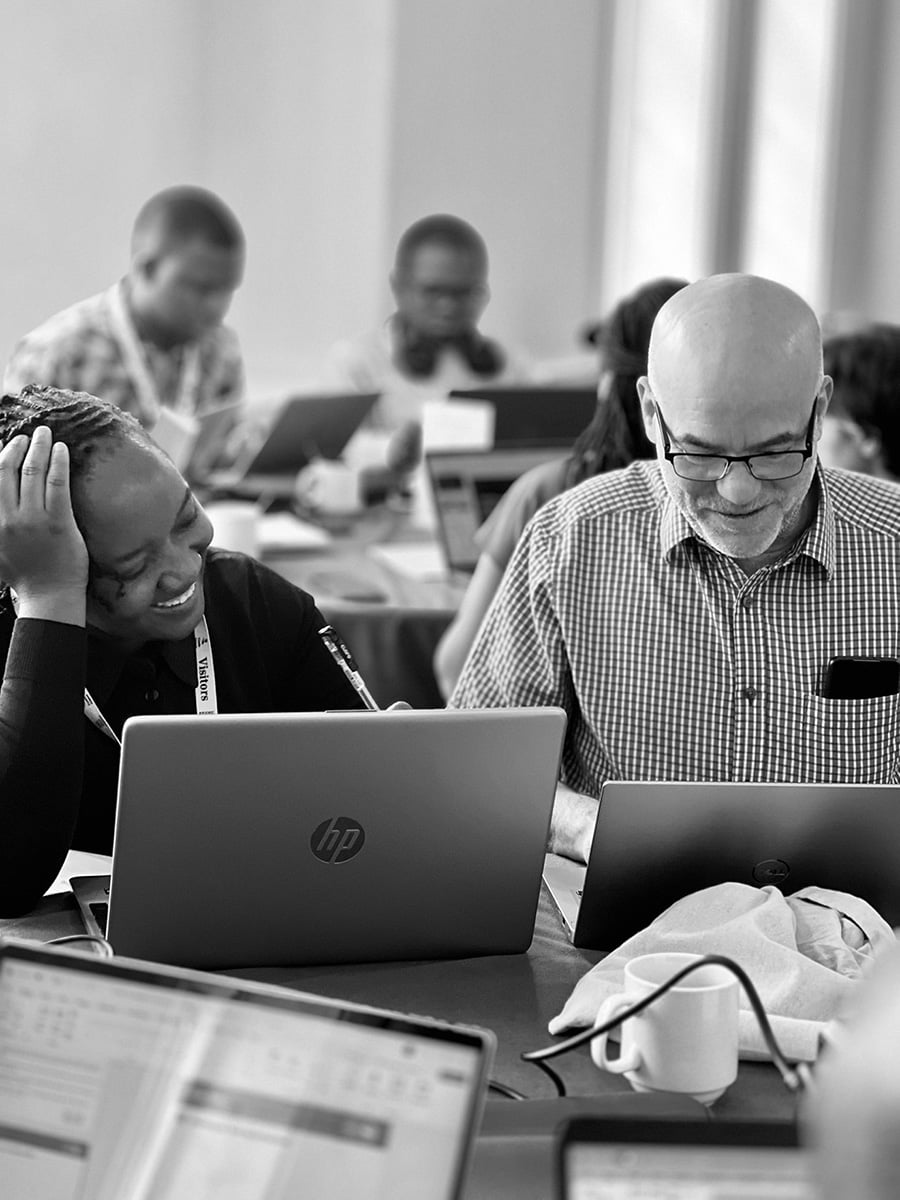 Zimbabwe fellow Tatenda Ngorima with Mentor Richard Stabler